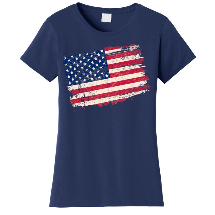 Distressed American US Flag Women's T-Shirt