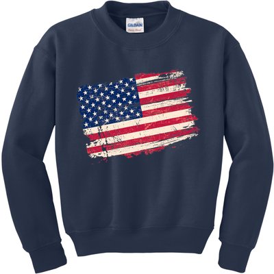 Distressed American US Flag Kids Sweatshirt