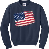 Distressed American US Flag Kids Sweatshirt