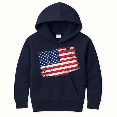 Distressed American US Flag Kids Hoodie