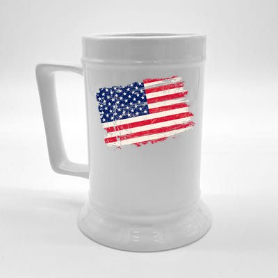 Distressed American US Flag Beer Stein