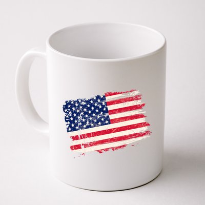 Distressed American US Flag Coffee Mug