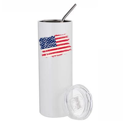 Distressed American US Flag Stainless Steel Tumbler