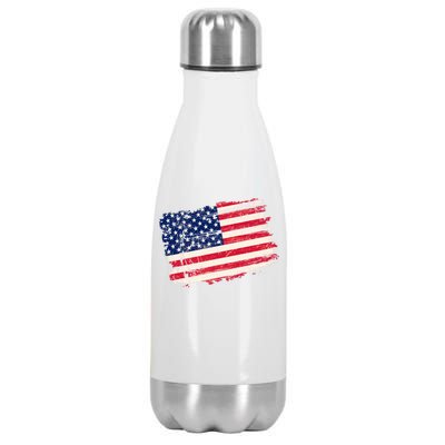 Distressed American US Flag Stainless Steel Insulated Water Bottle