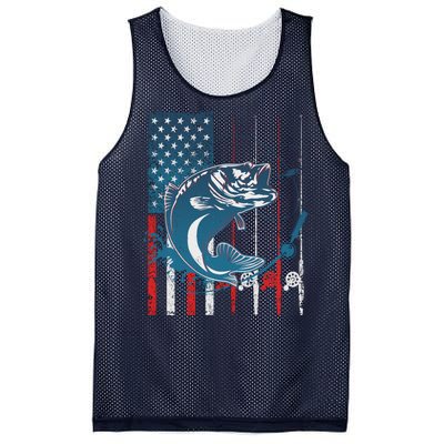 Distressed American USA Flag Bass Fishing Mesh Reversible Basketball Jersey Tank