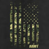 Distressed Army USA Flag 7 Panel Mesh Trucker Snapback Hat