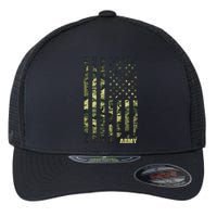 Distressed Army USA Flag Flexfit Unipanel Trucker Cap