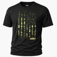 Distressed Army USA Flag Cooling Performance Crew T-Shirt