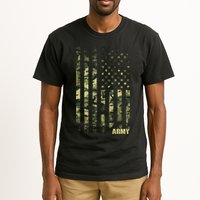 Distressed Army USA Flag Tall T-Shirt