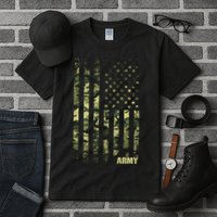 Distressed Army USA Flag Tall T-Shirt