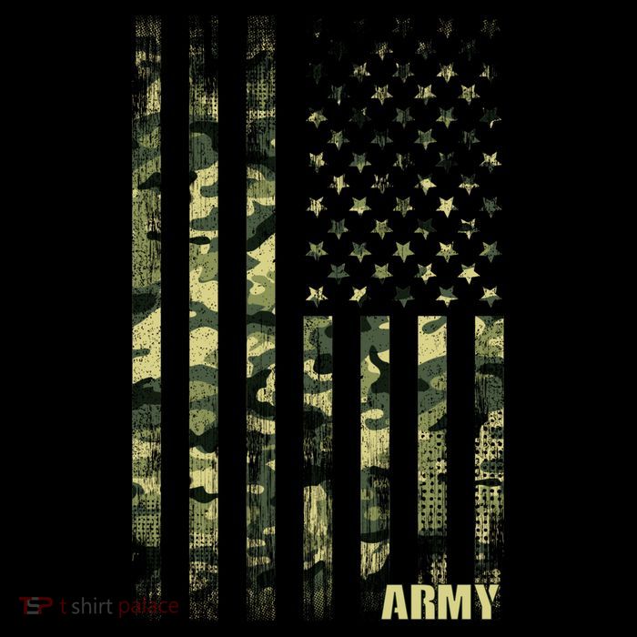 Distressed Army USA Flag Tall T-Shirt