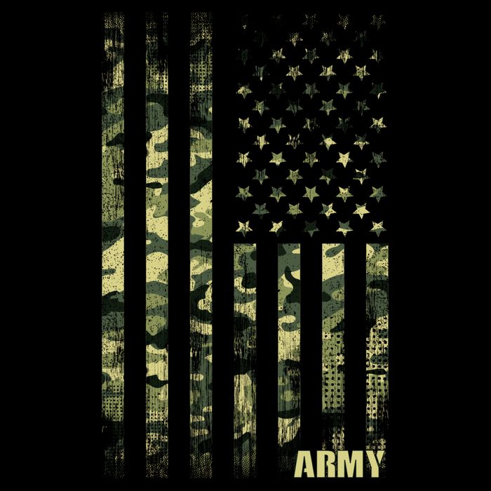 Distressed Army USA Flag Flat Bill Trucker Hat