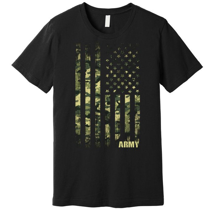 Distressed Army USA Flag Premium T-Shirt