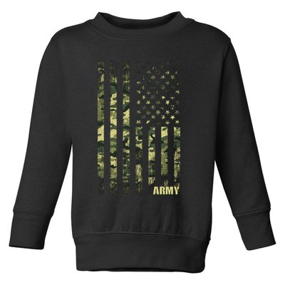 Distressed Army USA Flag Toddler Sweatshirt