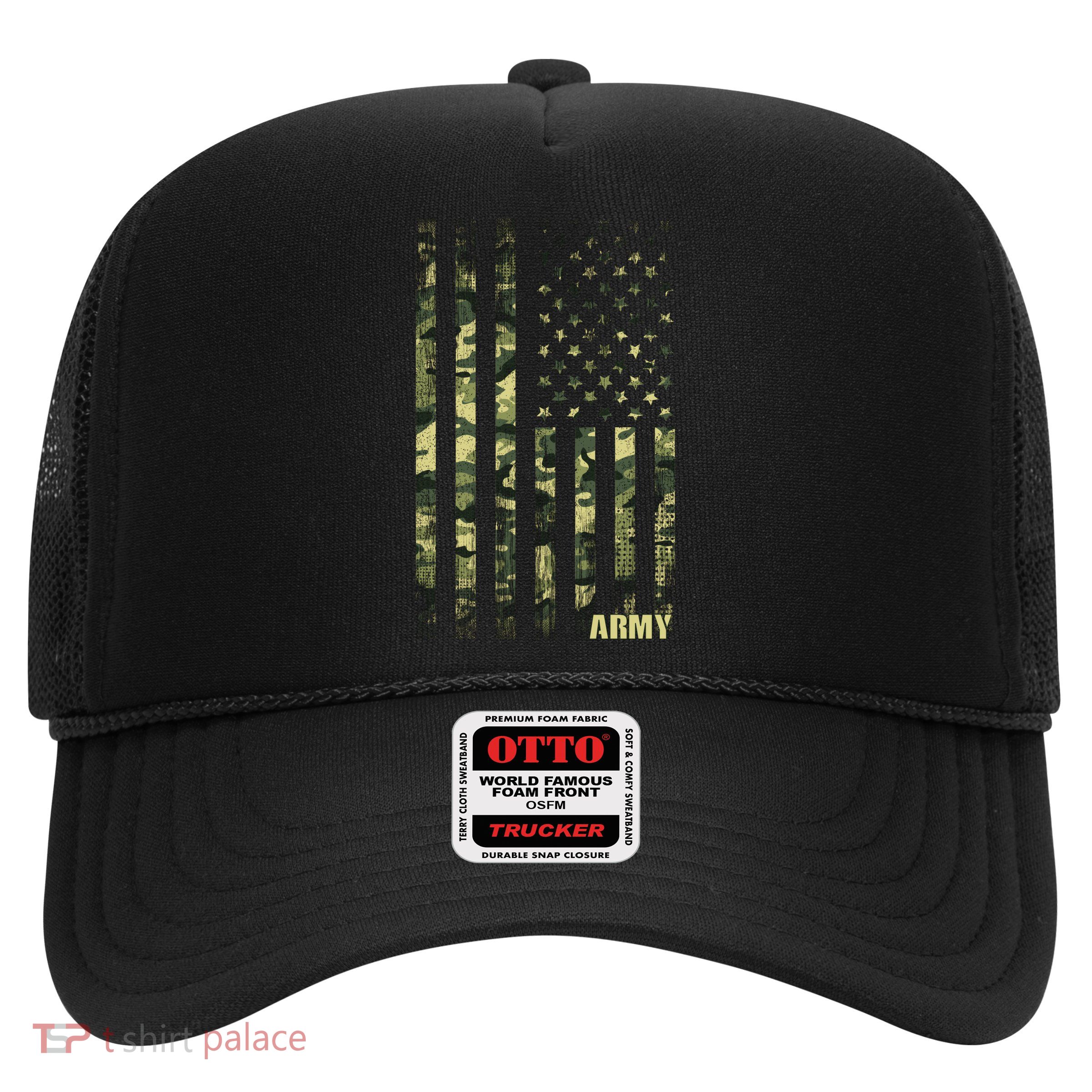 Distressed Army USA Flag Trucker Hat