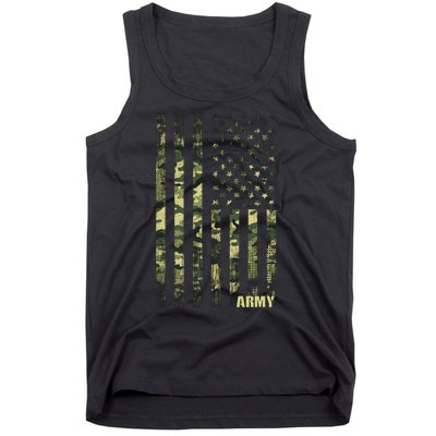 Distressed Army USA Flag Tank Top