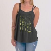 Distressed Army USA Flag Women's Strappy Tank