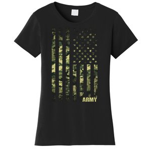 Distressed Army USA Flag Women's T-Shirt