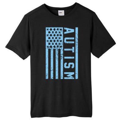 Distressed Autism Flag Tall Fusion ChromaSoft Performance T-Shirt