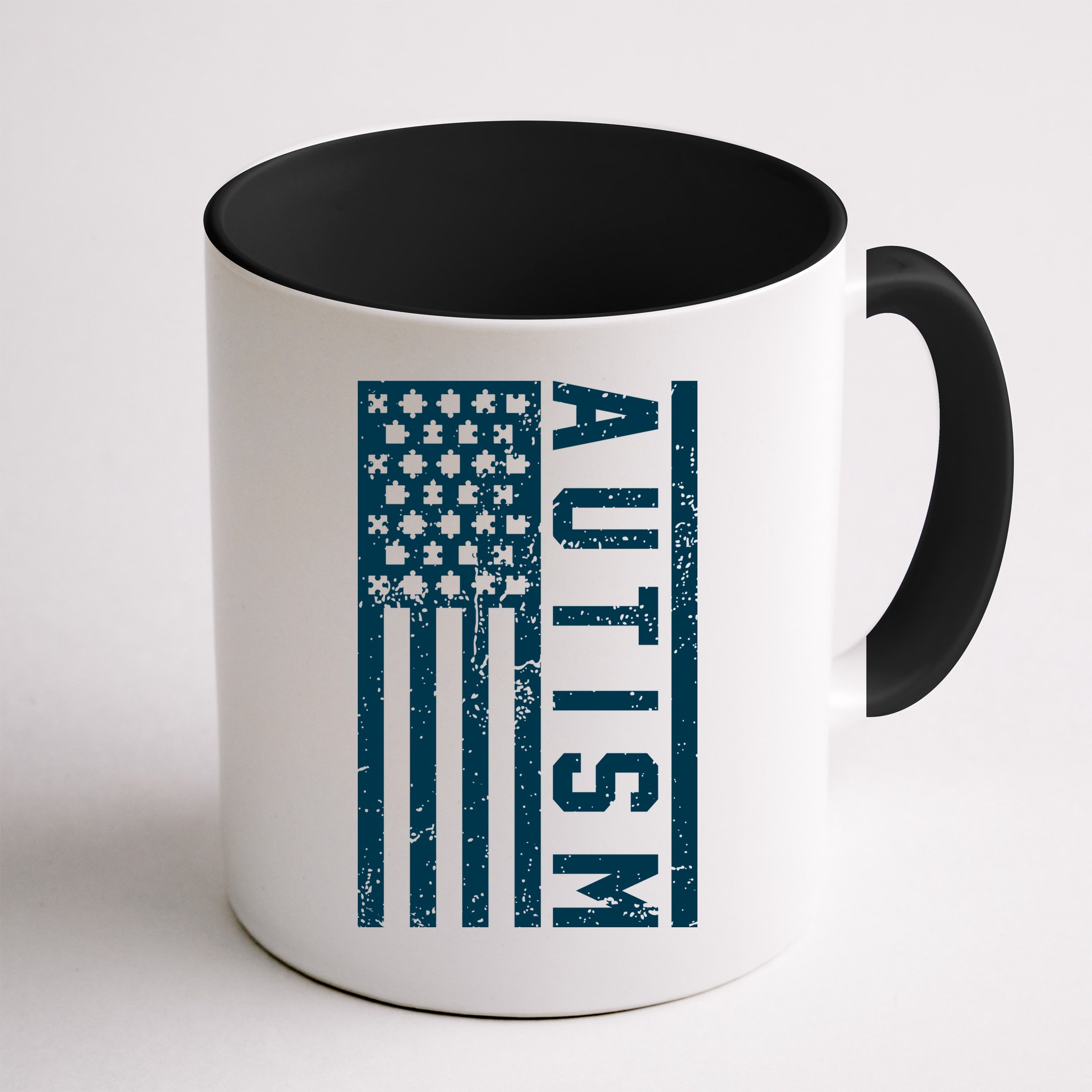 Distressed Autism Flag Mug