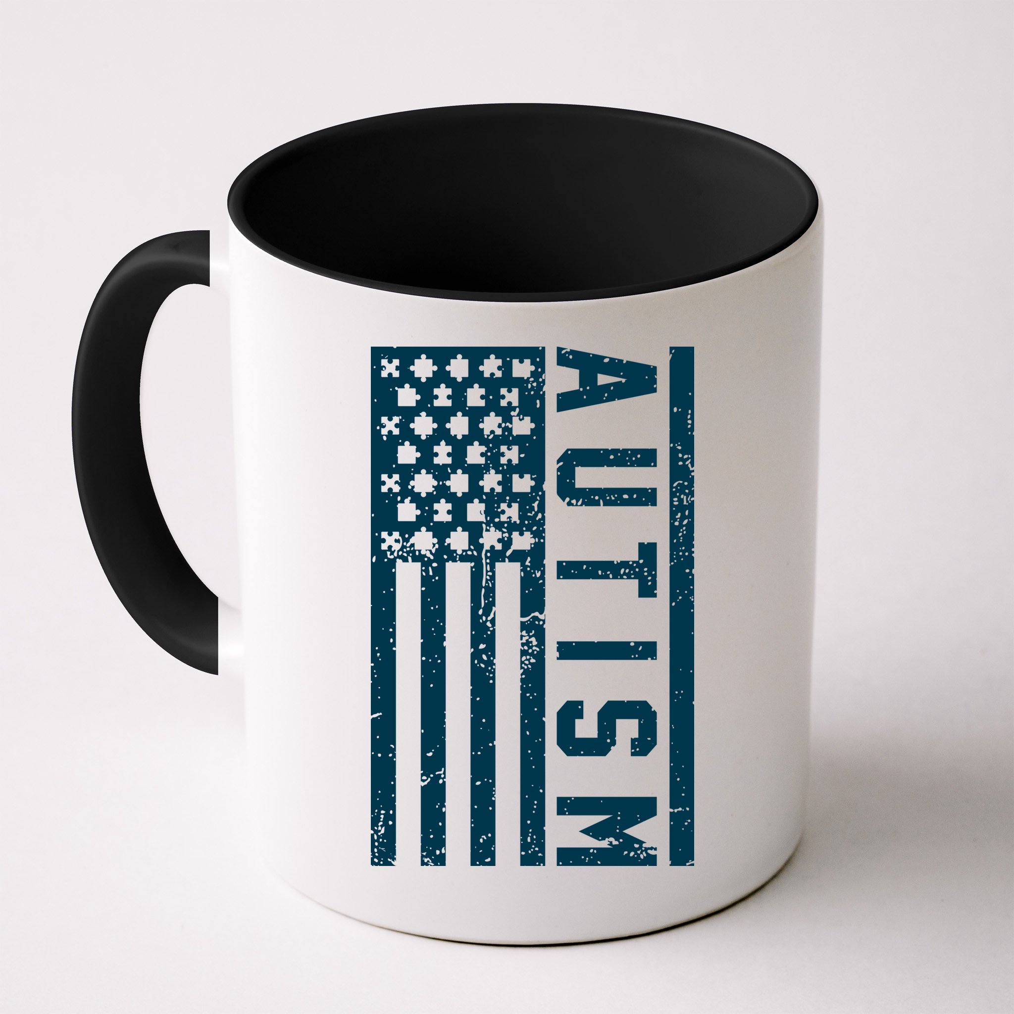 Distressed Autism Flag Mug