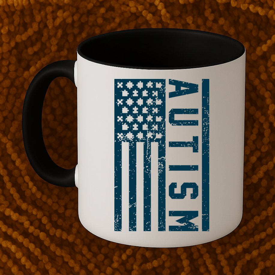 Distressed Autism Flag Mug