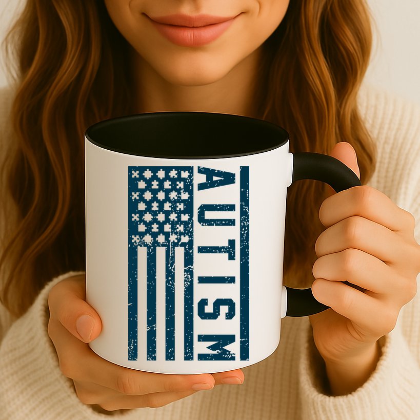 Distressed Autism Flag Mug