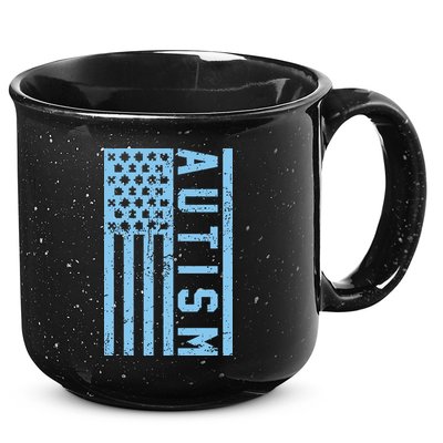 Distressed Autism Flag 15oz Campfire Ceramic Mug