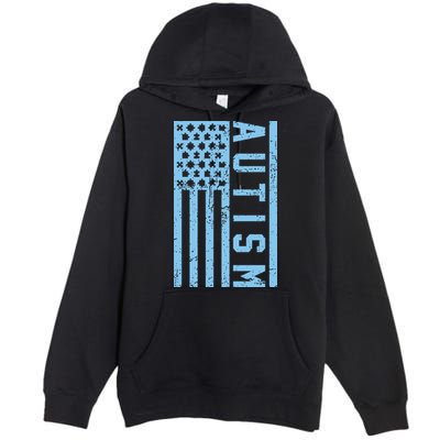 Distressed Autism Flag Premium Pullover Hoodie