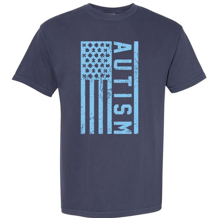 Distressed Autism Flag Garment-Dyed Heavyweight T-Shirt