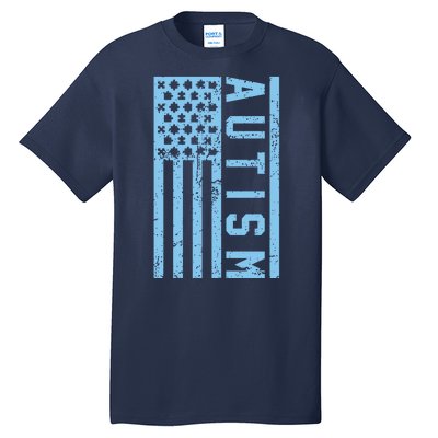 Distressed Autism Flag Tall T-Shirt