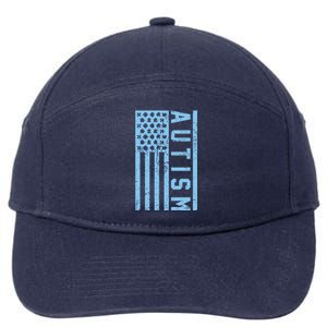 Distressed Autism Flag 7-Panel Snapback Hat