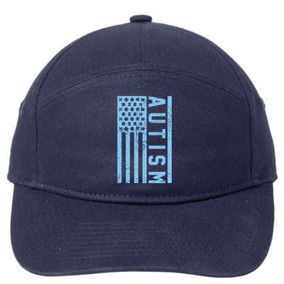 Distressed Autism Flag 7-Panel Snapback Hat