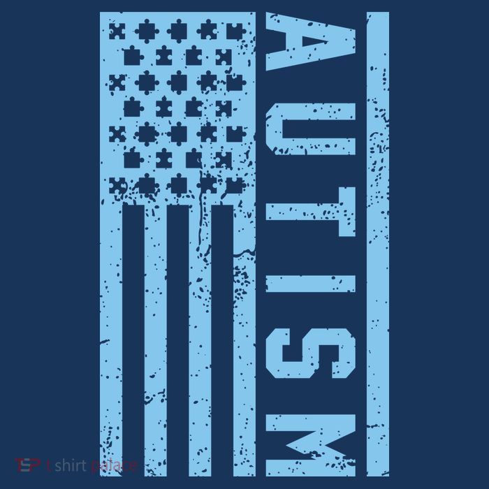 Distressed Autism Flag Drawstring Bag