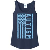 Distressed Autism Flag Ladies Essential Tank