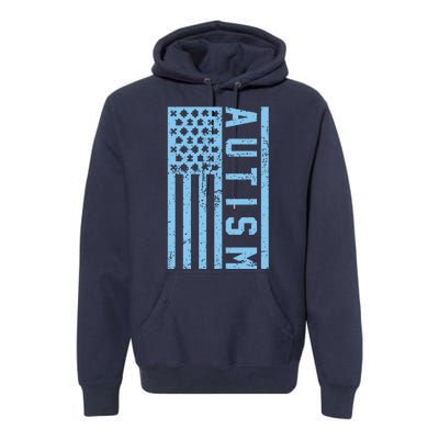 Distressed Autism Flag Premium Hoodie