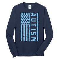 Distressed Autism Flag Tall Long Sleeve T-Shirt