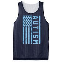 Distressed Autism Flag Mesh Reversible Basketball Jersey Tank