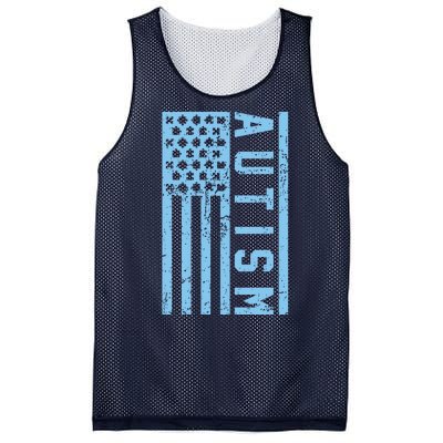 Distressed Autism Flag Mesh Reversible Basketball Jersey Tank