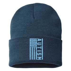 Distressed Autism Flag Sustainable Knit Beanie