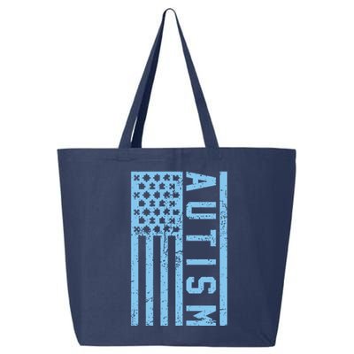 Distressed Autism Flag 25L Jumbo Tote