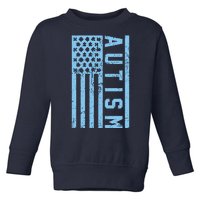 Distressed Autism Flag Toddler Sweatshirt