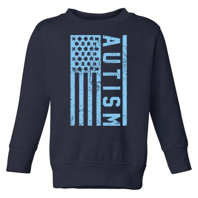 Distressed Autism Flag Toddler Sweatshirt