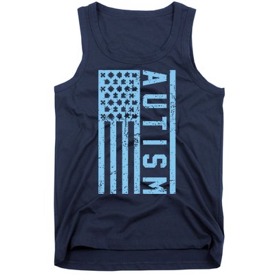 Distressed Autism Flag Tank Top