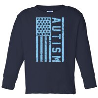 Distressed Autism Flag Toddler Long Sleeve Shirt