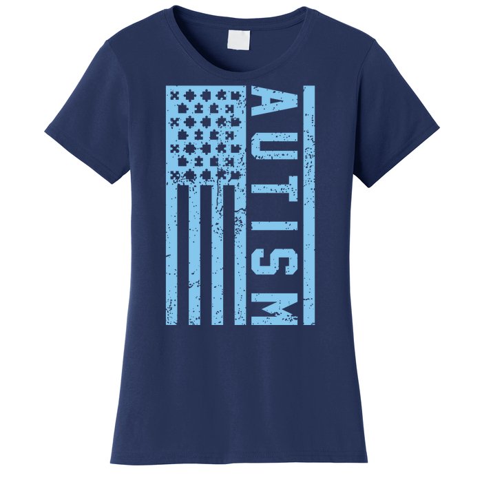 Distressed Autism Flag Women's T-Shirt