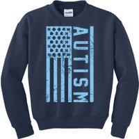 Distressed Autism Flag Kids Sweatshirt