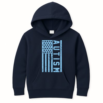 Distressed Autism Flag Kids Hoodie