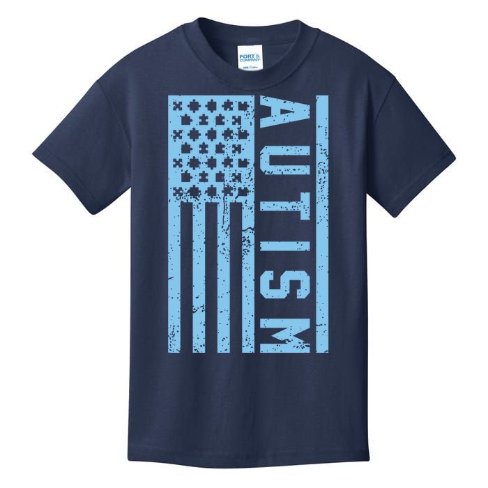 Distressed Autism Flag Kids T-Shirt