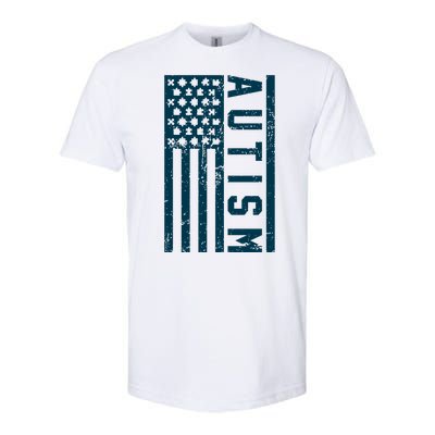 Distressed Autism Flag Softstyle CVC T-Shirt